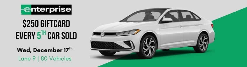 Enterprise $250 giveaway every 5th car sold.