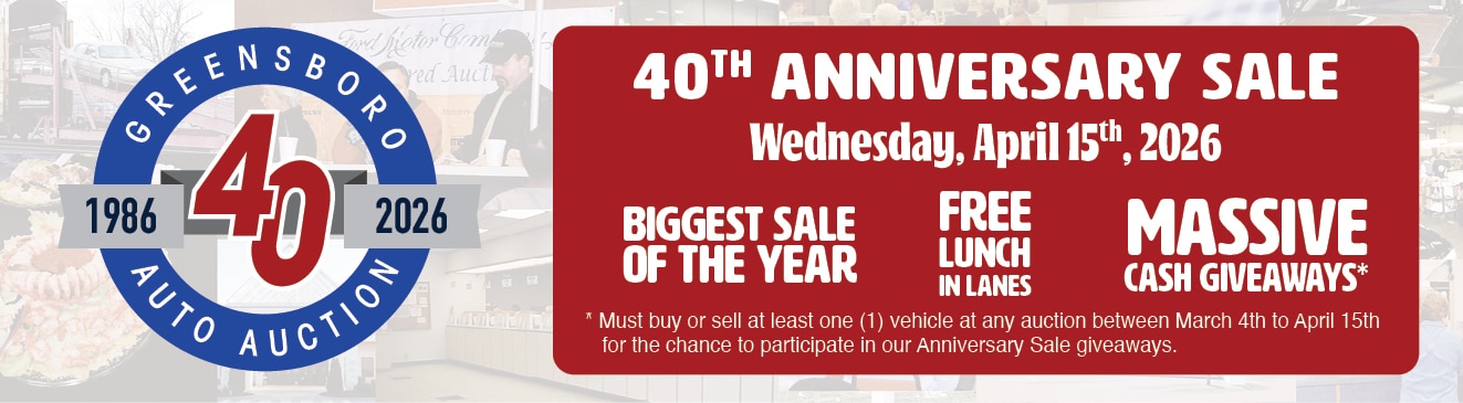 40th Anniversary Sale Wednesday, April 15th