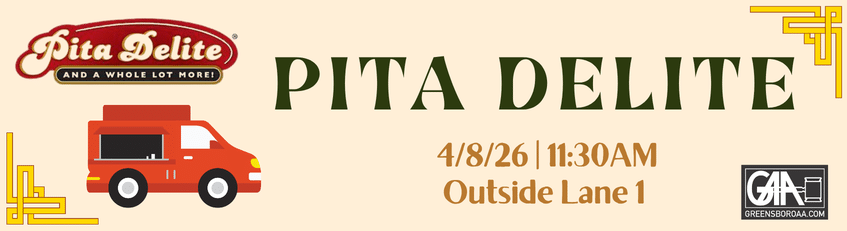 Pita Delite will be outside lane 1 April 8th at 11:30 am