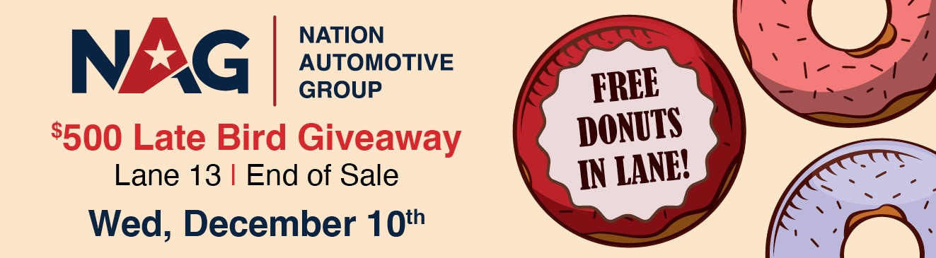 Nation Auto Group $500 giveaway and free donuts