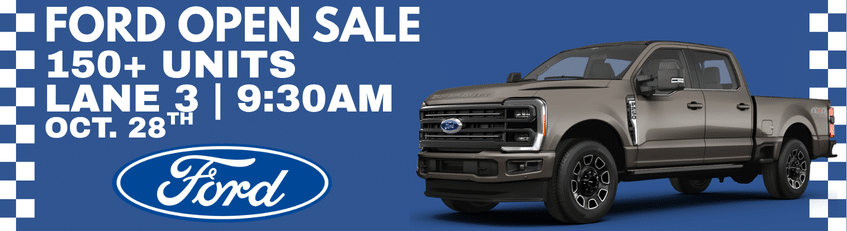 Vehicles may not be driven on Wednesday morning prior to sale